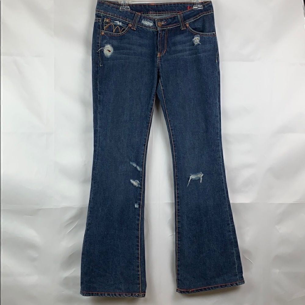 Farmer Industry distressed and destroyed jeans size 10